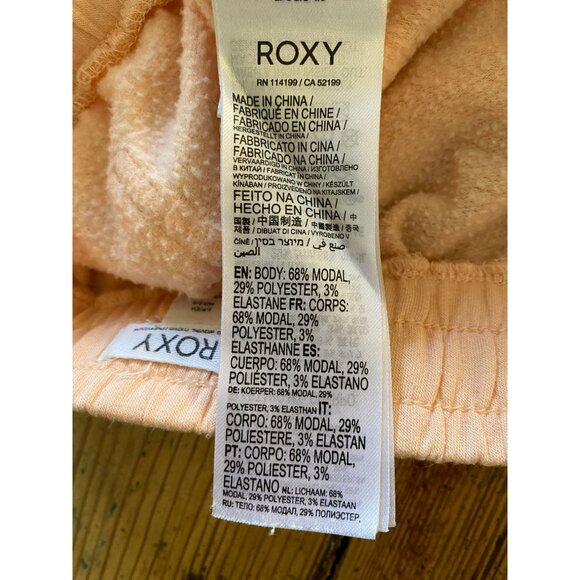 Roxy Womens Peach Terry Cloth Lounge Shorts With Pockets & Drawstring Small - Picture 5 of 7